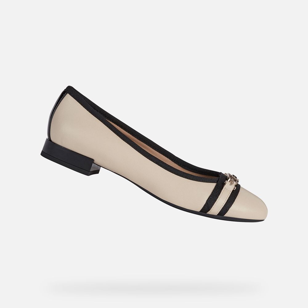 Geox Bayan Ballerina Bej Rengi/Siyah - Wistrey - UAQ-032561